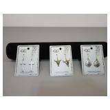 Three Pair CC Earrings