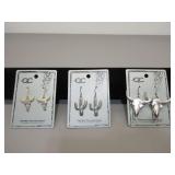 Three Pair CC Earrings