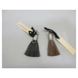 Two CC Horsehair Zipper Pulls