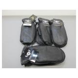 Four Pair Deer Skin Lined Mittens, Sz.S
