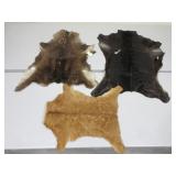 Used Hides, 2 Calf and 1 Goat