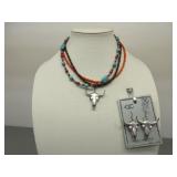 CC Matching Necklace and Earrings