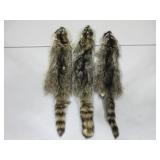 Three Raccoon Pelts