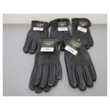 Five Pair Deer Skin Unlined Gloves, Sz. XL