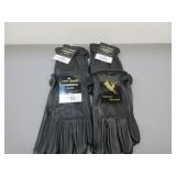 Four Pair Deer Skin Unlined Gloves, Sz. L