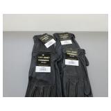 Four Pair Deer Skin Unlined Gloves, Sz. L