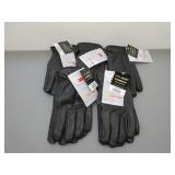 Five Pair Deer Skin Lined Gloves, Sz. XXXL