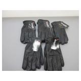 Five Pair Deer Skin Lined Gloves, Sz. S
