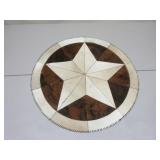 Round Patchwork Cowhide Rug