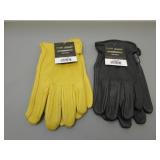 Two Pair Deer Skin Unlined Gloves, Sz. XXL