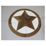 Round Patchwork Cowhide Rug