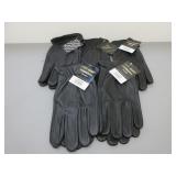 Five Pair Deer Skin Unlined Gloves, Sz. XXXL