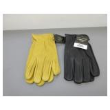 Two Pair Deer Skin Unlined Gloves, Sz XXXL