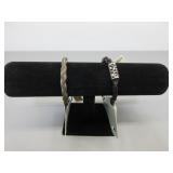 Two CC Horsehair Bracelets, Sz. L