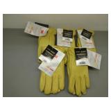 Five Pair Elk Skin Lined Gloves, Sz.XS