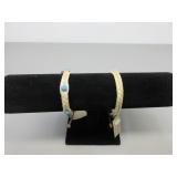 Two CC Horeshair Adjustable Bracelets