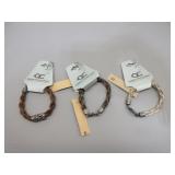 Three CC Horsehair Bracelets, Sz. S