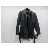 Belted Leather Jacket, Ladies M