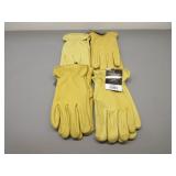 Four Pair Elk Skin Unlined Gloves, Sz. XXXL