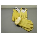 Three Pair Elk Skin Lined Gloves, Sz. XXL
