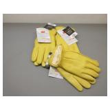 Three Pair Elk Skin Lined Gloves, Sz. XL