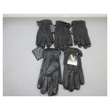 Five Pair Deer Skin Unlined Gloves, Sz. M Womens