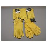 Five Pair Deer Skin Unlined Gloves, Sz. M Womens
