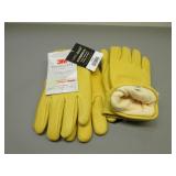Two Pair Elk Skin Lined Gloves, Sz. M