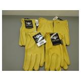 Five Pair Elk Skin Unlined Gloves, Sz. XL