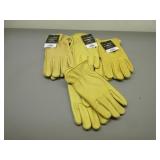 Four Pair Elk Skin Unlined Gloves, Sz. XXL