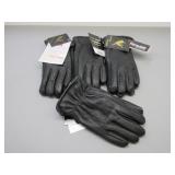 Four Pair Deer Skin Lined Gloves, Sz. L Womens
