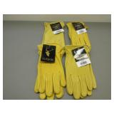 Four Pair Elk Skin Unlined Gloves, Sz.S