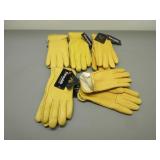 Five Pair Deer Skin Lined Gloves, Sz. S Womens