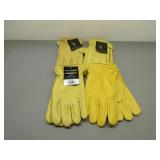 Four Pair Elk Skin Unlined Gloves, Sz. XXL