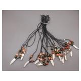 Twelve Alligator Tooth Necklaces