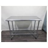 Stainless Steel Table on Rollers