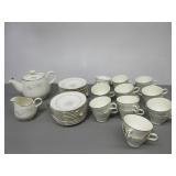 Tea Pot, Tea Cups and Saucers