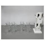 Mug Tree & 8 Glass Mugs