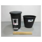 Two Small Garbage Cans