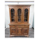 Classic China Hutch w/Curved Glass