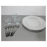 Ice Cream Dishes, Spoons & Chargers