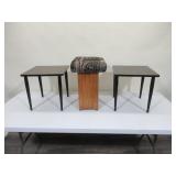 Two Side Tables & Small Stool
