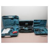 Two Makita Cordless Drills & Angle Grinder