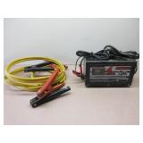 4 Amp Battery Charger & Jumper Cables