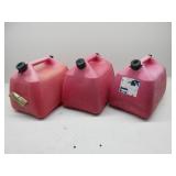 Three 5 gallon Gas Cans