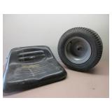 Lawnmower Seat and Tire