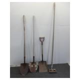Three Shovels and a Hoe