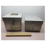 Two Metal (Aluminum)  Storage Boxes