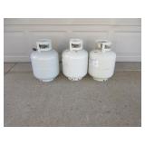 Three 20# Propane Tanks