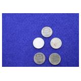 Five Steel Pennies